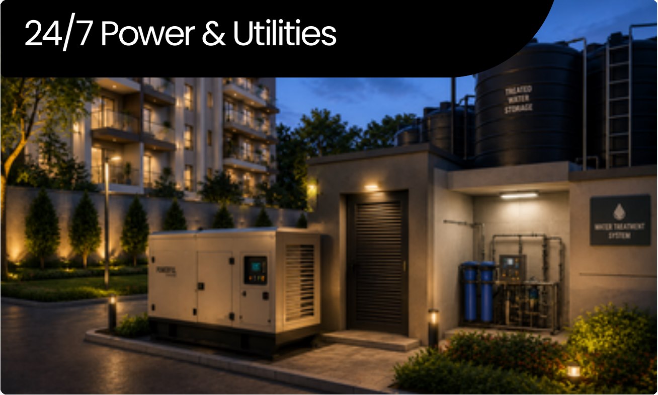 24/7 power and utilities infrastructure at Civic Apartments