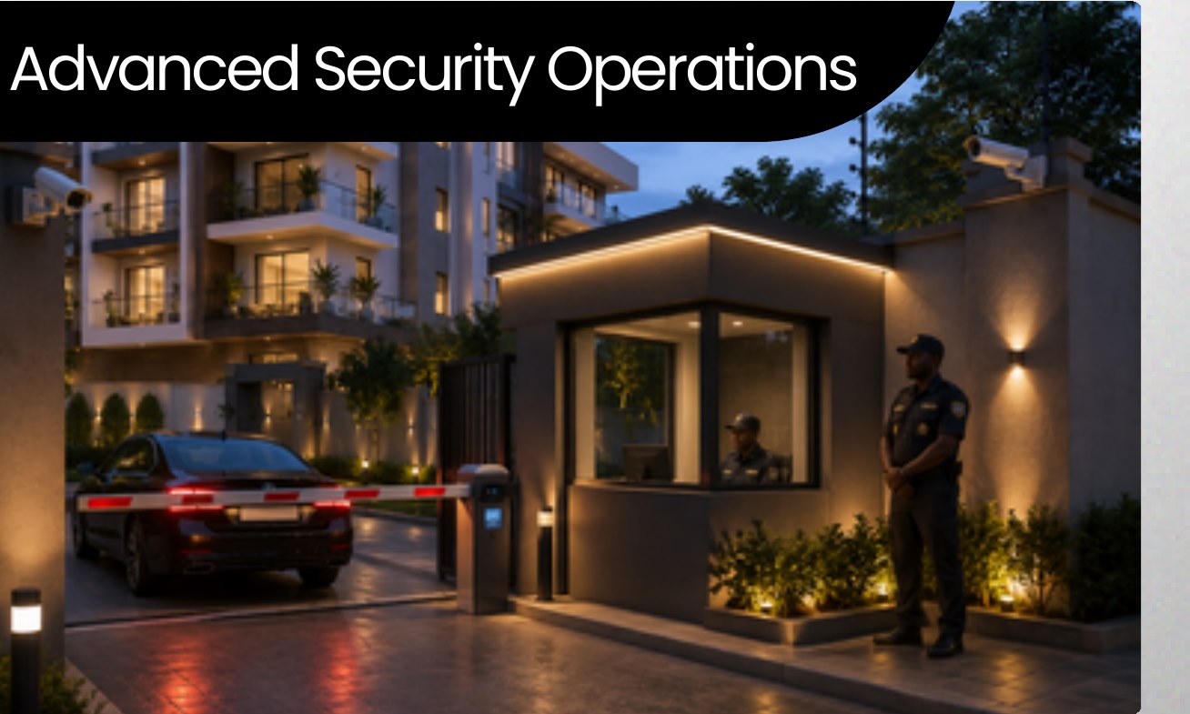 Advanced security operations post at Civic Apartments
