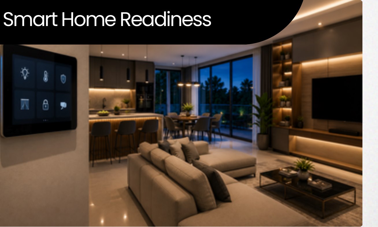 Smart home readiness control panel at Civic Apartments